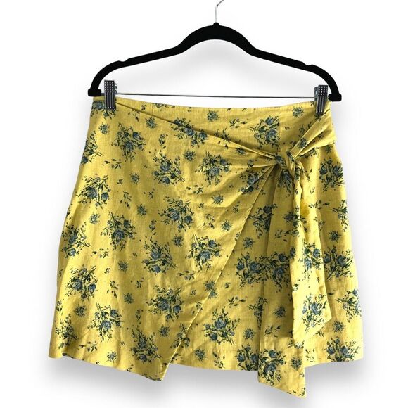 Anthropologie Maison D'Amelie Skirt Sz Medium Floral Fairy Wrap Mini Cottagecore - Picture 1 of 16